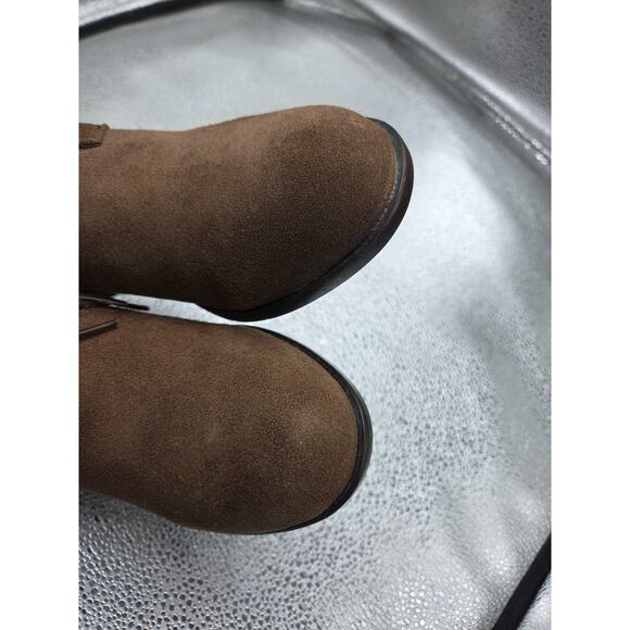 BOC Ankle Boots Style Z4923 Lace-up Side Zip Block Heel Brown Suede Size 7M - Picture 9 of 11